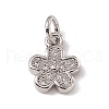 Brass Micro Pave Cubic Zirconia Charms ZIRC-F132-71P-1