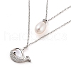 925 Sterling Silver with Shell Necklaces STER-Z009-20P-2