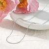 1MM 304 Stainless Steel Serpentine Chain Necklaces for Women Men NJEW-T016-11P-3