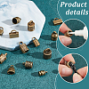   120Pcs 10 Styles Tibetan Style Alloy Cord Ends TIBE-PH0002-20-4
