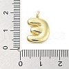 Rack Plating Brass Balloon Letter Pendants KK-C050-01G-E-3