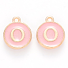 Golden Plated Alloy Enamel Charms ENAM-S118-07O-1