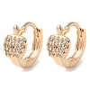 Rack Plating Brass Micro Pave Clear Cubic Zirconia Hoop Earrings for Women EJEW-P238-04KCG-1