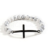 Natural Howlite Beaded Stretch Bracelets for Women Men MG9269-1-1