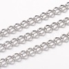 Tarnish Resistant 304 Stainless Steel Curb Chains CHS-K005-02P-0.8mm-1