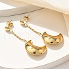 304 Stainless Steel Dangle Stud Earrings EJEW-C137-04G-2