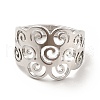 Non-Tarnish 201 Stainless Steel Cloud Adjustable Ring for Women RJEW-F131-01P-2