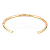 Twisted Brass Enamel Cuff Bangle BJEW-T020-02B-NF-2