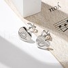 Rack Plating Brass Micro Pave Clear Cubic Zirconia Stud Earrings EJEW-K299-01P-O-2