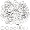 Unicraftale 160Pcs 4 Styles 304 Stainless Steel Linking Rings STAS-UN0022-76-1