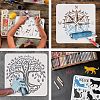 Large Plastic Reusable Drawing Painting Stencils Templates DIY-WH0172-578-4