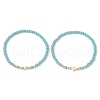 2Pcs 2 Styles Glass Seed Beaded Stretch Bracelet Sets for Women BJEW-JB11373-05-4