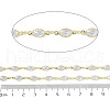 Rack Plating Brass Chains Micro Pave Cubic Zirconia AJEW-Q150-07G-05-2