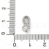 925 Sterling Silver Pave Clear Cubic Zirconia Flower Pendant Bails STER-P068-01P-3