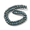 Electroplated Natural Lava Rock Beads Strands G-A251-B01-01B-1