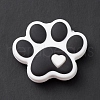 Dog Paw Print Food Grade Eco-Friendly Silicone Beads SIL-K002-01B-2