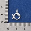 925 Sterling Silver Hollow Fish Charms STER-D304-01S-3