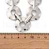 Iron & Alloy Flat Round Link Chain Necklaces for Women NJEW-U046-04P-3