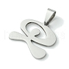 Non-Tarnish 201 Stainless Steel Pendants STAS-U003-08P-2