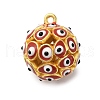 Brass Enamel Pendants KK-F895-06G-2
