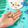20Pcs 10 Colors Glass Pendant PALLOY-TAC0109-5