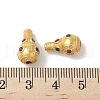 Matte Gold Color 925 Sterling Silver Pave Cubic Zirconia 3 Hole Guru Beads STER-R014-03G-3