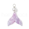 Resin Mermaid Fishtail Pendants PALLOY-JF03796-3