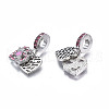 Rack Plating Alloy Enamel European Dangle Charms MPDL-N039-215-3