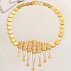 Luxurious Elegant Zinc Alloy & Brass Material Floral Tassel Coin Pendant Waist Chains for Women ZU0356-4