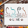 Large Plastic Reusable Drawing Painting Stencils Templates DIY-WH0202-160-6