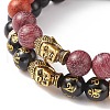 2Pcs 2 Style Mala Bead Bracelets Set BJEW-JB08416-4