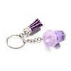 3Pcs Faux Suede Tassel & Imitation Bubble Tea/Boba Milk Tea Resin Keychain KEYC-JKC01203-4