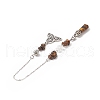 Natural Tiger Eye Pointed Dowsing Pendulums PALLOY-JF02009-02-3