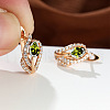 Brass Micro Pave Cubic Zirconia Hoop Earrings WG4C638-02-1
