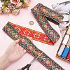 National Style Polyester Jacquard Flower Ribbon for Garment Accessories OCOR-WH0097-39A-3