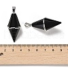 Natural Obsidian Pointed Pendants G-F763-04P-08-3