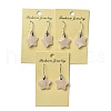 Natural Rose Quartz Star Dangle Earrings EJEW-I315-03P-11-3