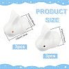 BENECREAT 6Pcs 2 Colors Rabbit Ceramic Paint Brush Pen Holders AJEW-BC0007-04-2