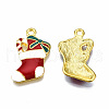 Rack Plating Alloy Enamel Pendants ENAM-Q443-023-RS-3