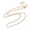 Long-Lasting Plated Brass Cable Chain Necklaces X-NJEW-K112-09G-NF-2
