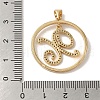 Brass Micro Pave Cubic Zirconia Pendants KK-C058-12B-G-3