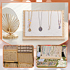 Detachable Bamboo Slant Back Necklace Display Stands NDIS-WH0001-17-6