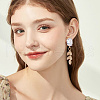HOBBIESAY 6 Pairs 2 Color Brass Micro Pave Clear Cubic Zirconia Stud Earring Findings KK-HY0001-76-6