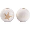 Unfinished Wood Beads WOOD-WH0011-01F-1