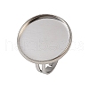 304 Stainless Steel Cuff Ring Components STAS-D372-06P-07-1