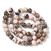Natural Argentina Rhodonite Beads Strands G-G271-B02-6mm-3
