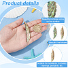 BENECREAT 2Pcs Handmade Natrual Paua Shell Carved Big Pendants FIND-BC0013-54-4