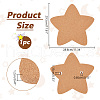 Star Wall Mounted Brooch Jewelry Display Cork Tray AJEW-WH0433-01F-2