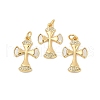 Brass Micro Pave Cubic Zirconia Pendants KK-U055-28G-1