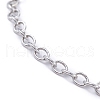 Iron Hollow Round Link Bracelet with Brass Cable Chain for Men Women KK-P082-02P-A-4